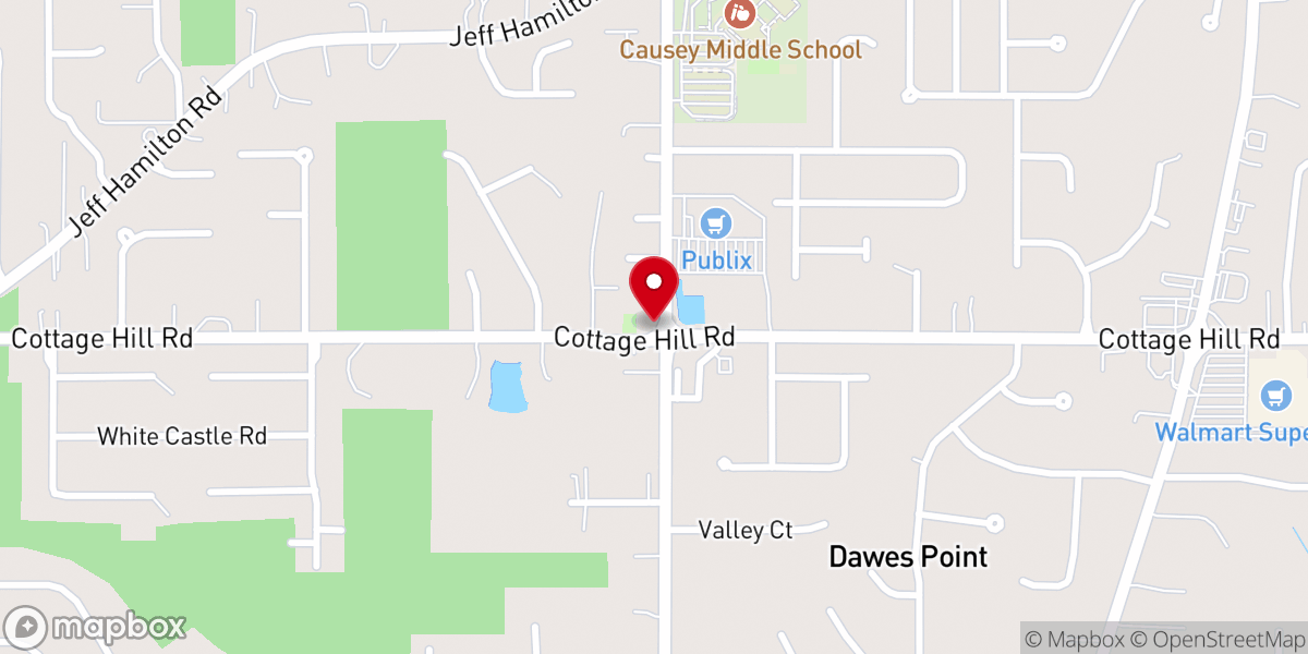 Map showing location of Mount Zion Church