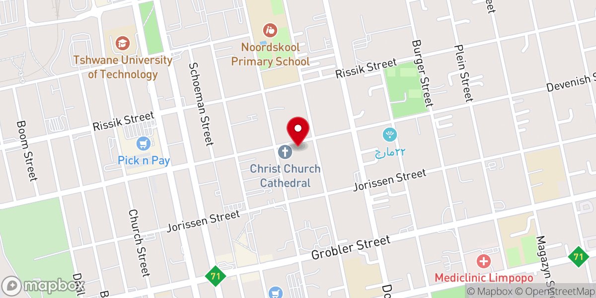 Map showing location of Diocese of St. Mark the Evangelist