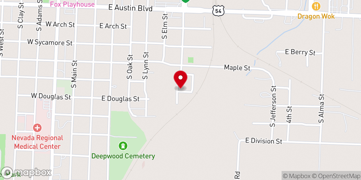 Map showing location of New Horizon Ministry Center