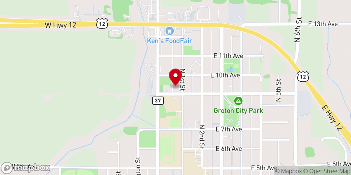 Map showing location of United Methodist Church