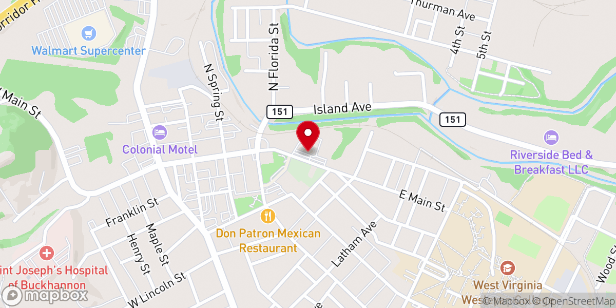 Map showing location of The Bicentennial Inn