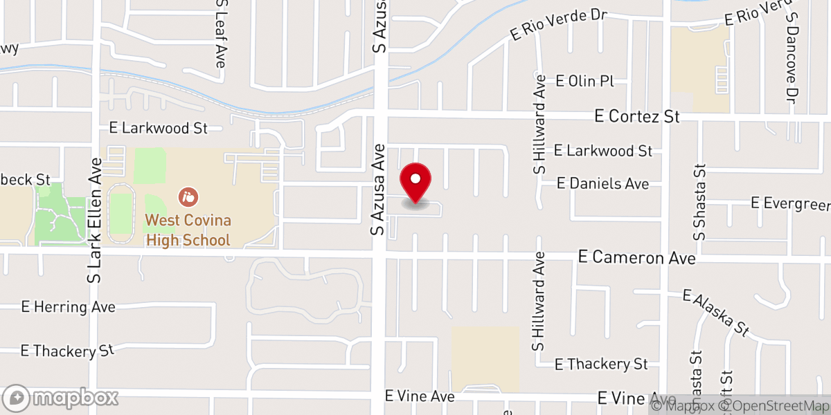 Map showing location of West Covina United Methodist Church