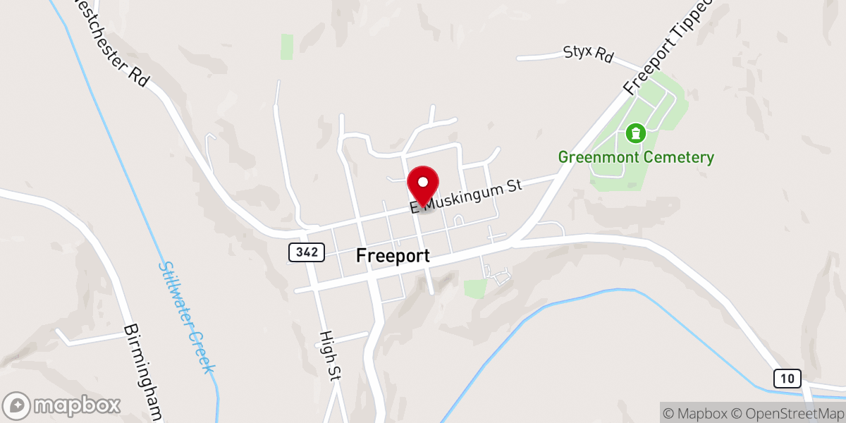 Map showing location of Freeport Presbyterian
