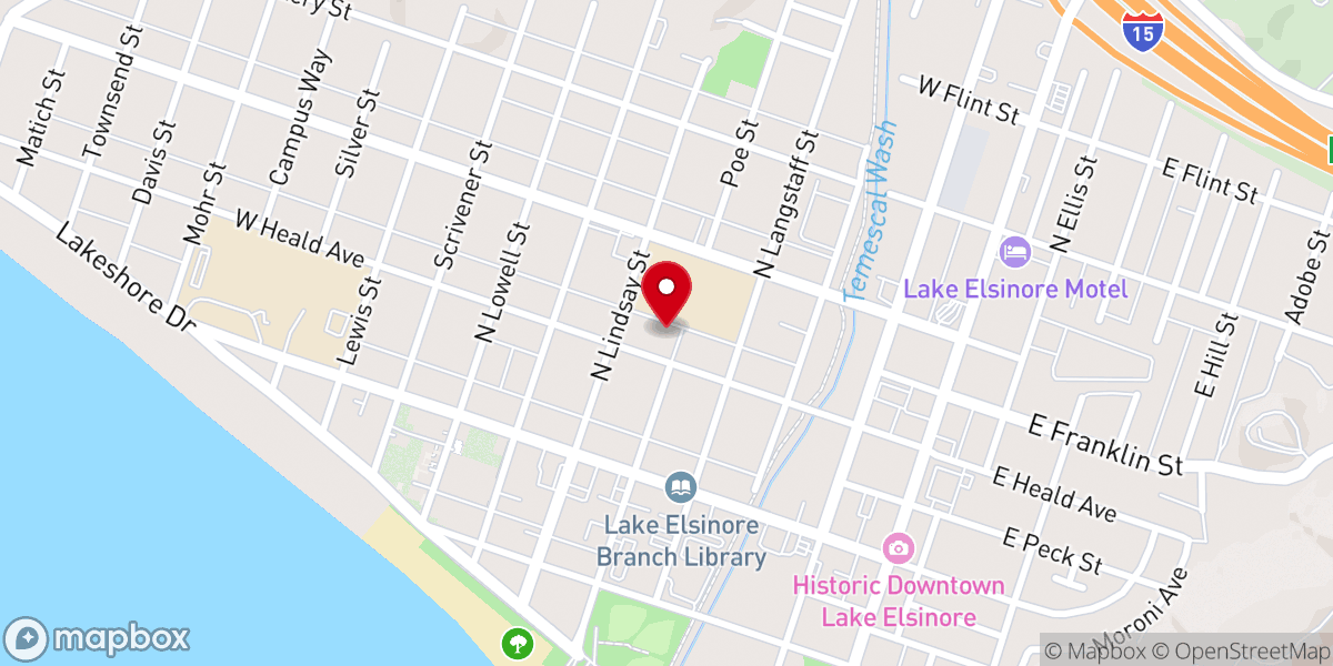Map showing location of Iglesia De Dios Pentecostal M.I. Lake Elsinore