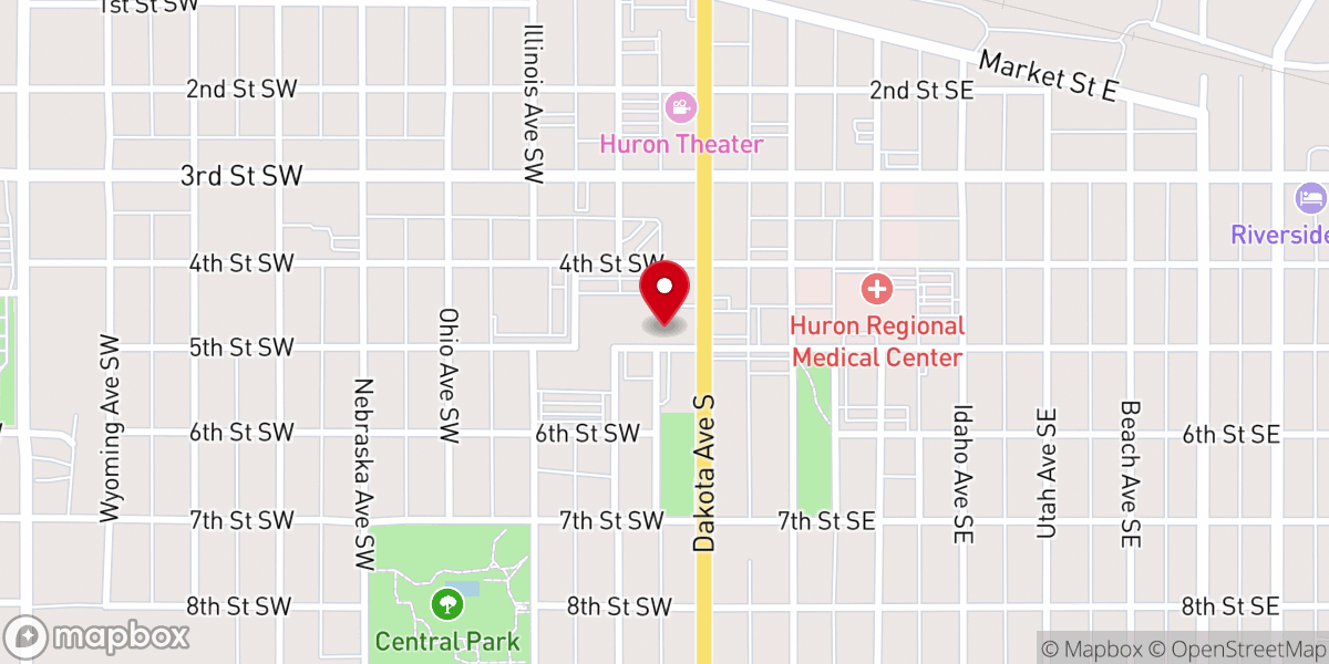 Map showing location of James River Church