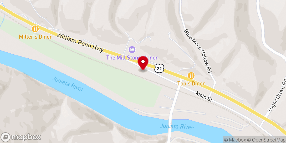 Map showing location of Rally Point Recovery
