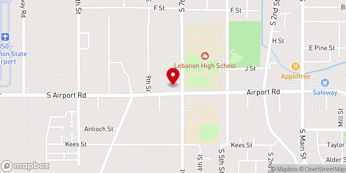 Map showing location of Lebanon Christian Center Pentecostal Church of God