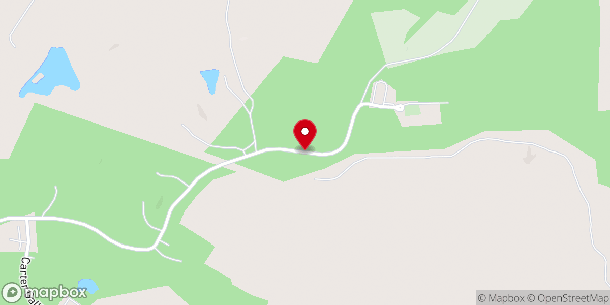 Map showing location of Olde Church Christmas Tree Farm