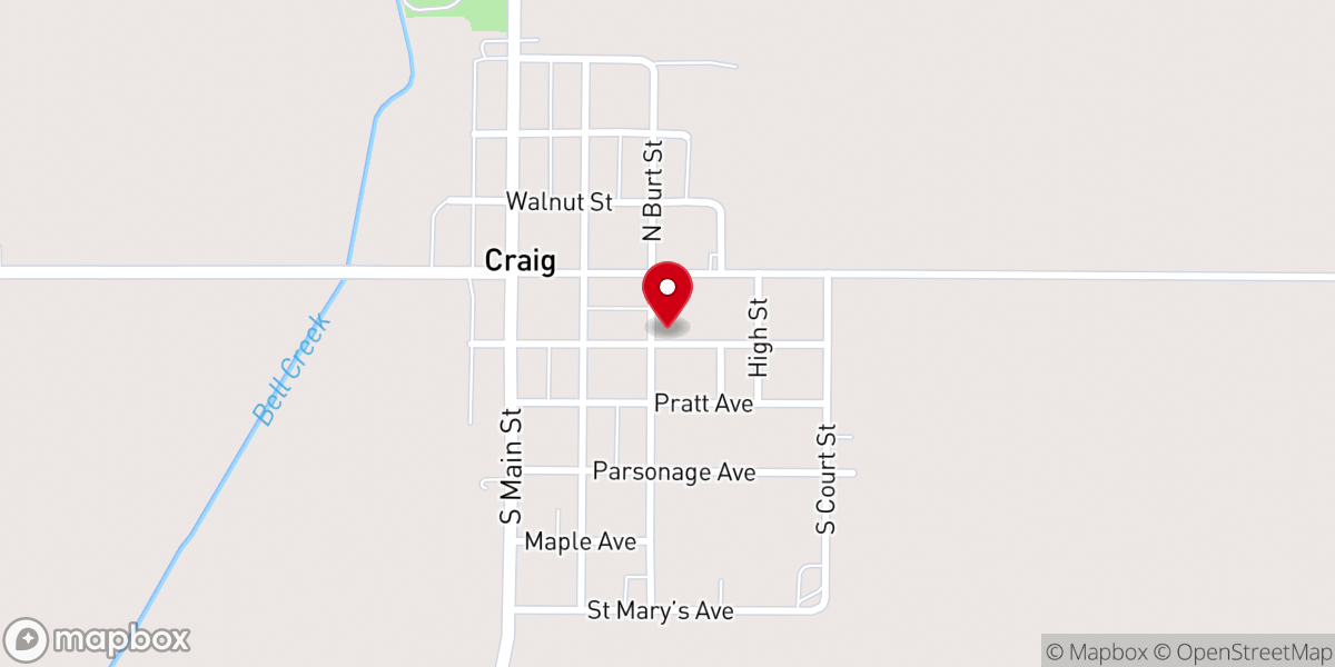 Map showing location of Presbyterian Church