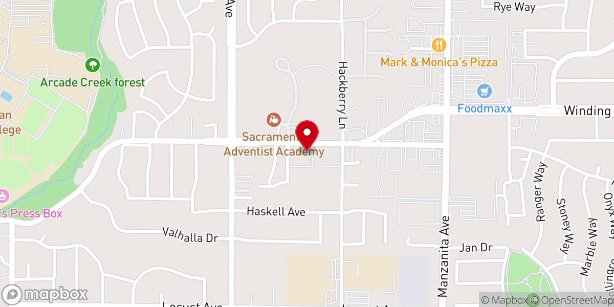 Map showing location of Saint Georges Episcopal Church