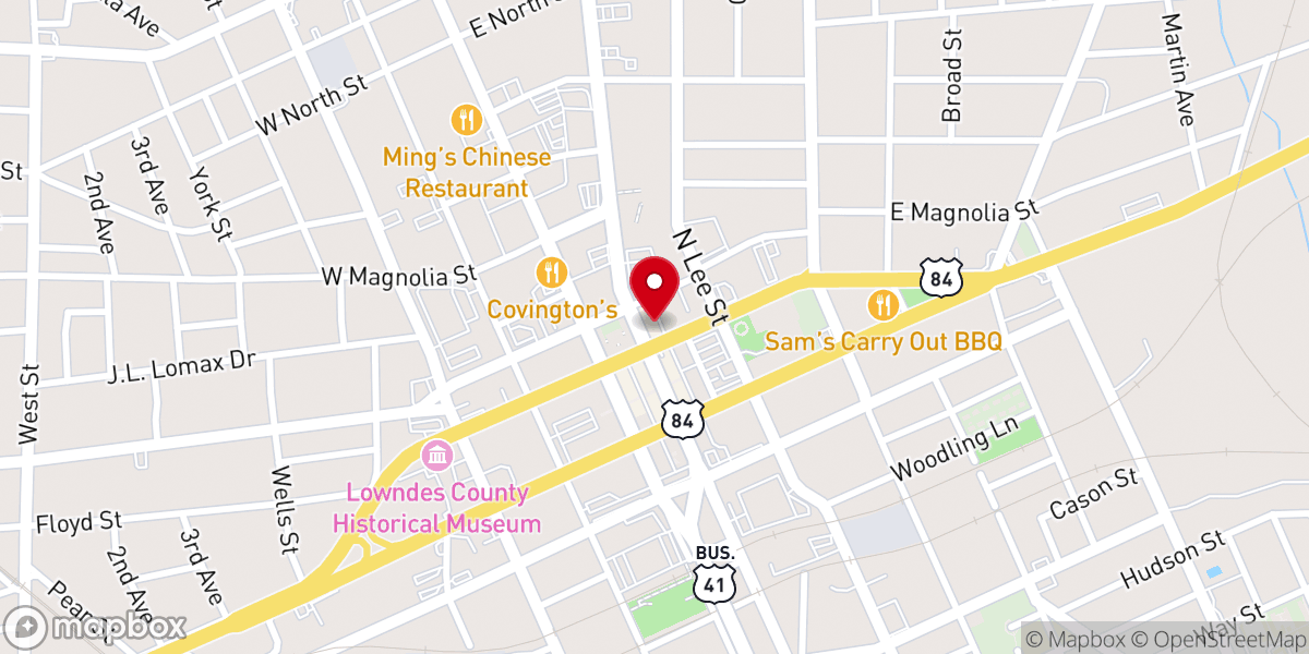 Map showing location of New Life Bible Church