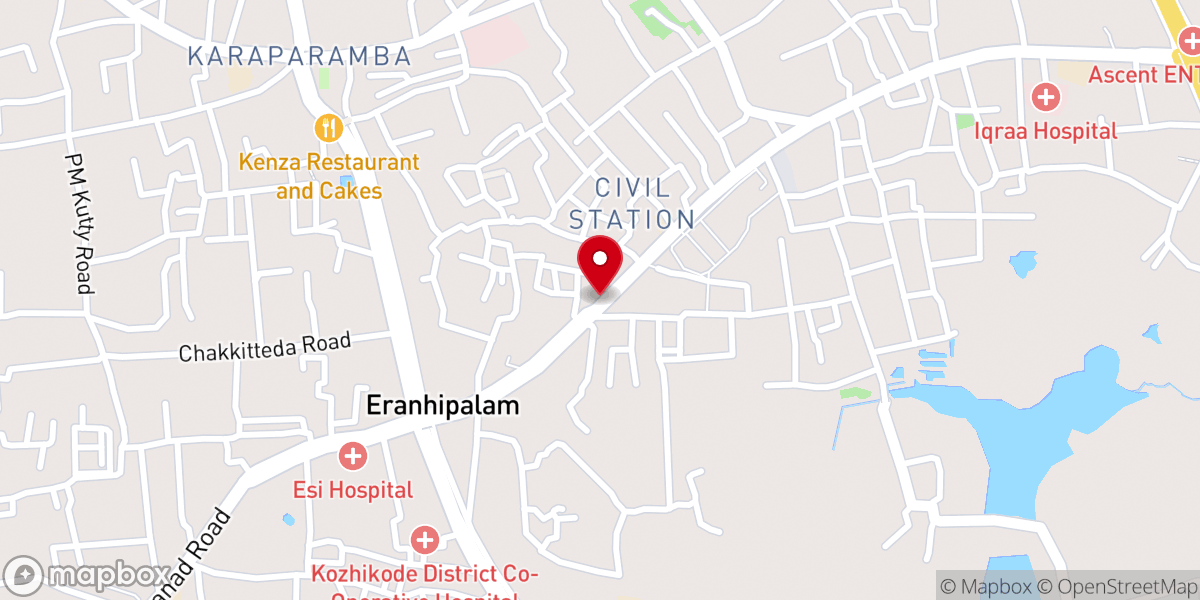 Map showing location of St. Mary's Malankara Syriac Catholic Church, Calicut