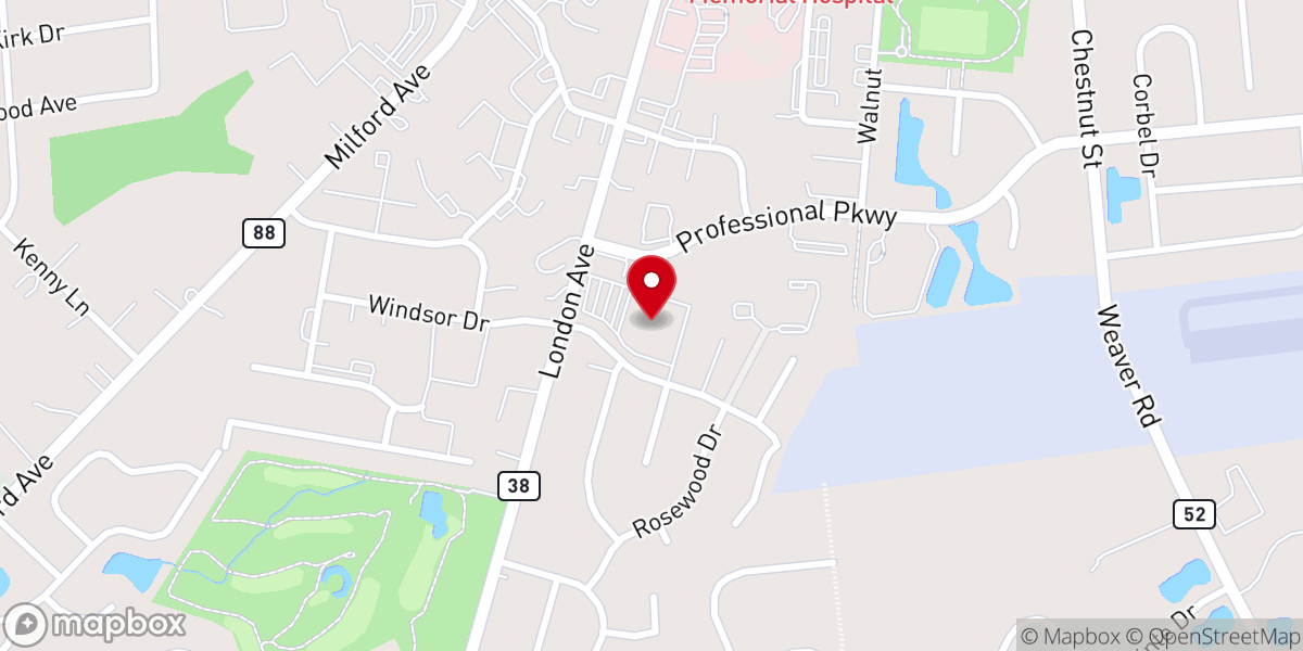 Map showing location of Union County BMV