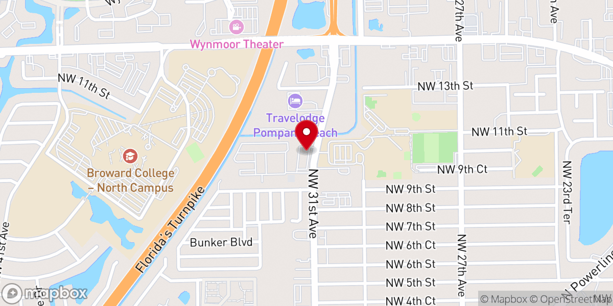 Map showing location of Vision Worship Center