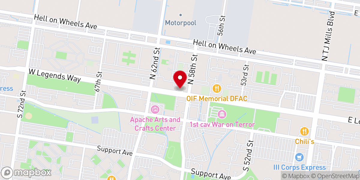 Map showing location of OIF Veterans Chapel