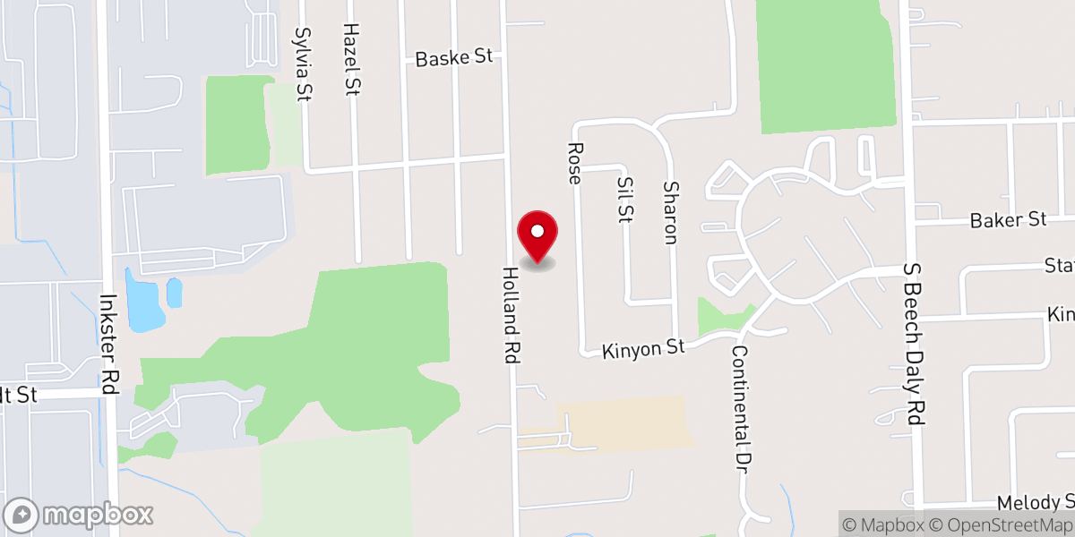 Map showing location of Taylor Emmanuel Baptist Church