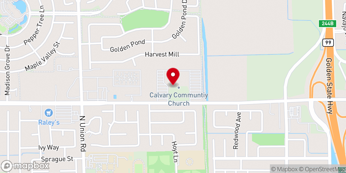 Map showing location of Calvary Community Church | Manteca