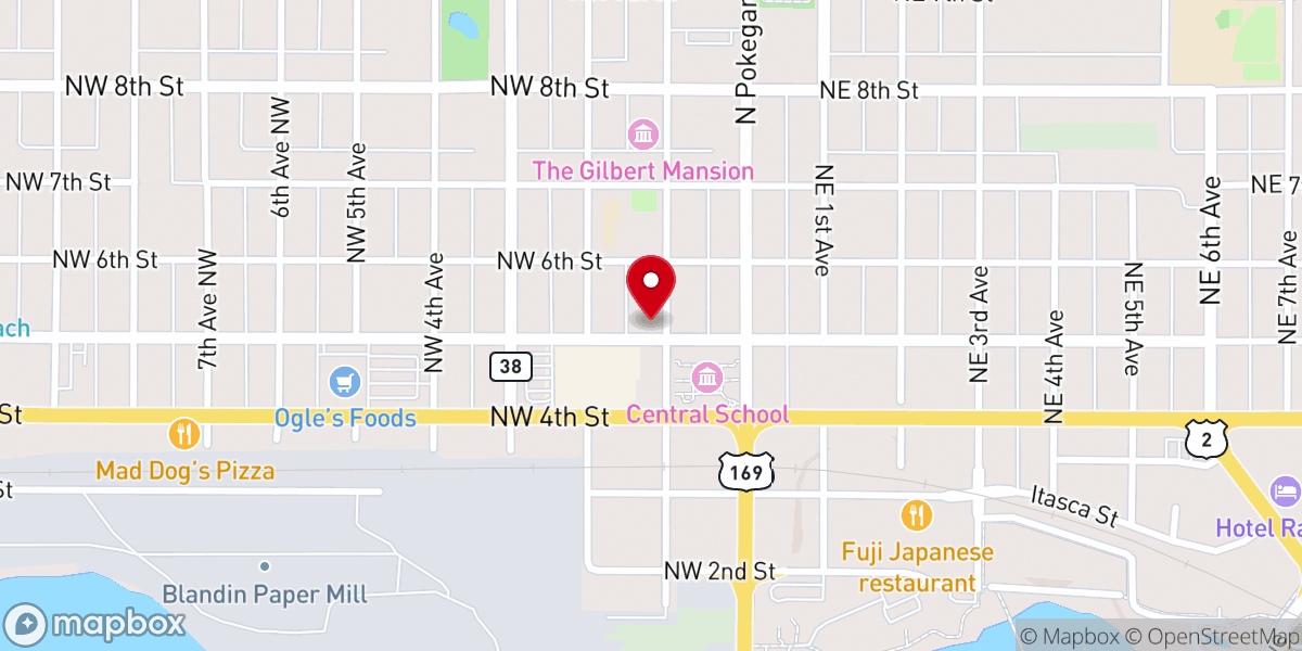 Map showing location of Calvary Bible Fellowship