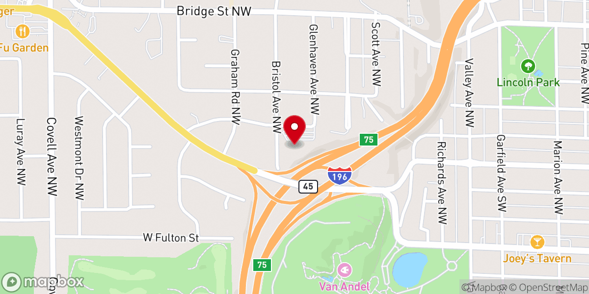Map showing location of Wallin Congregational Church