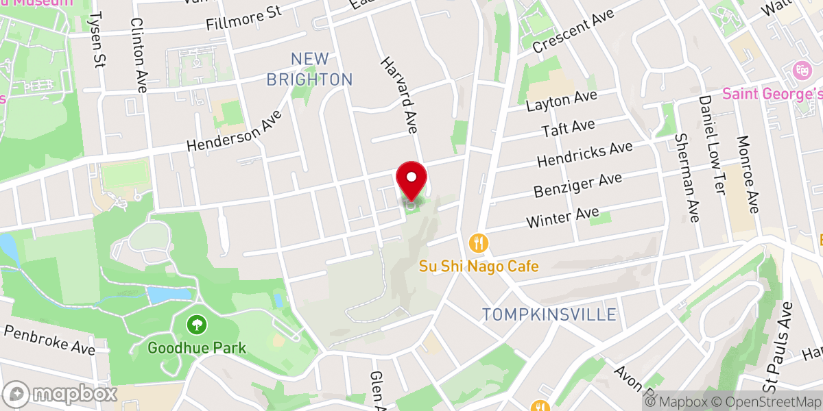 Map showing location of Cottages Hill New Brighton Park