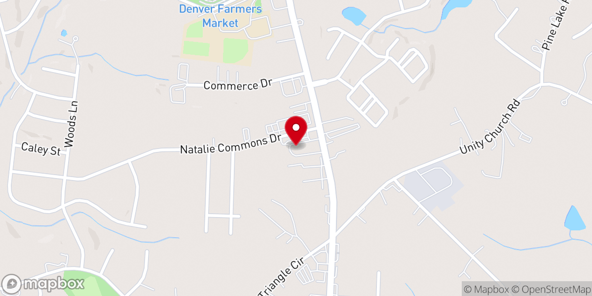 Map showing location of Lake Norman Lutheran Church