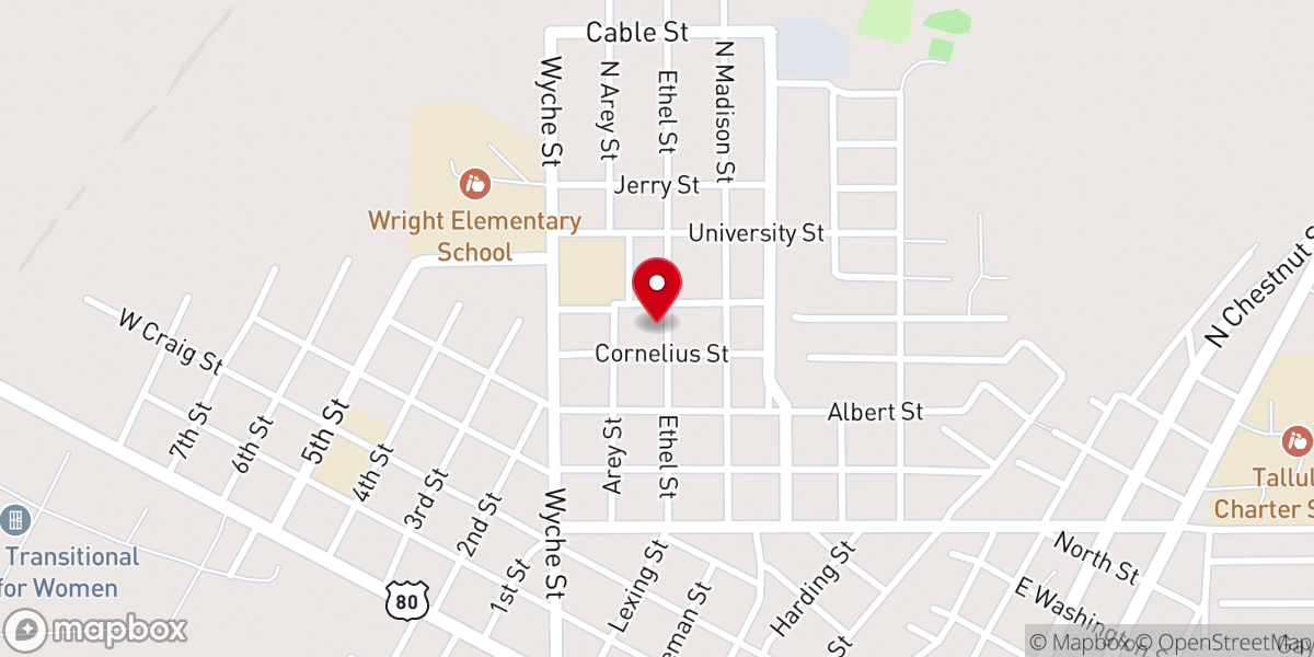 Map showing location of Seven Star Missionary Baptist