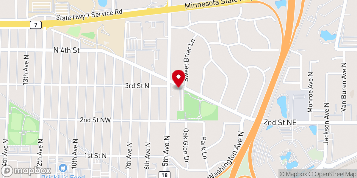 Map showing location of Zion Lutheran Church
