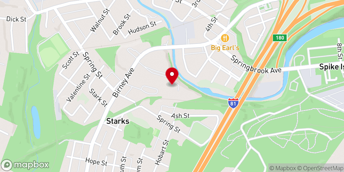 Map showing location of Faith Baptist Church