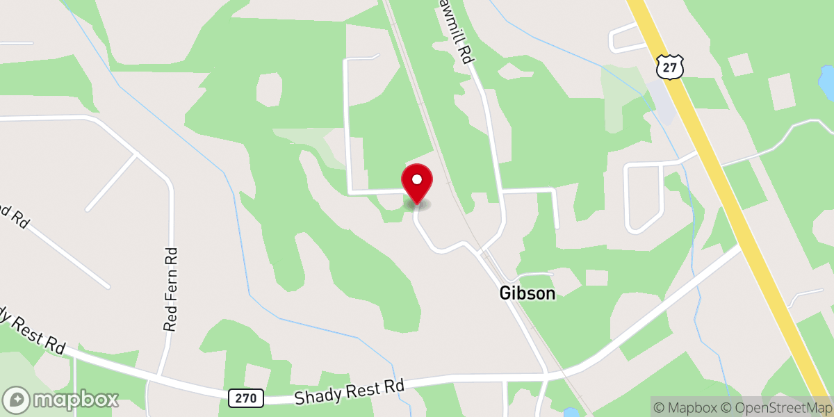 Map showing location of Pilgrim Rest Missionary Baptist