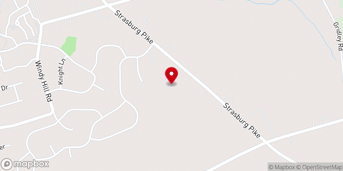 Map showing location of Mill Creek Bible Church