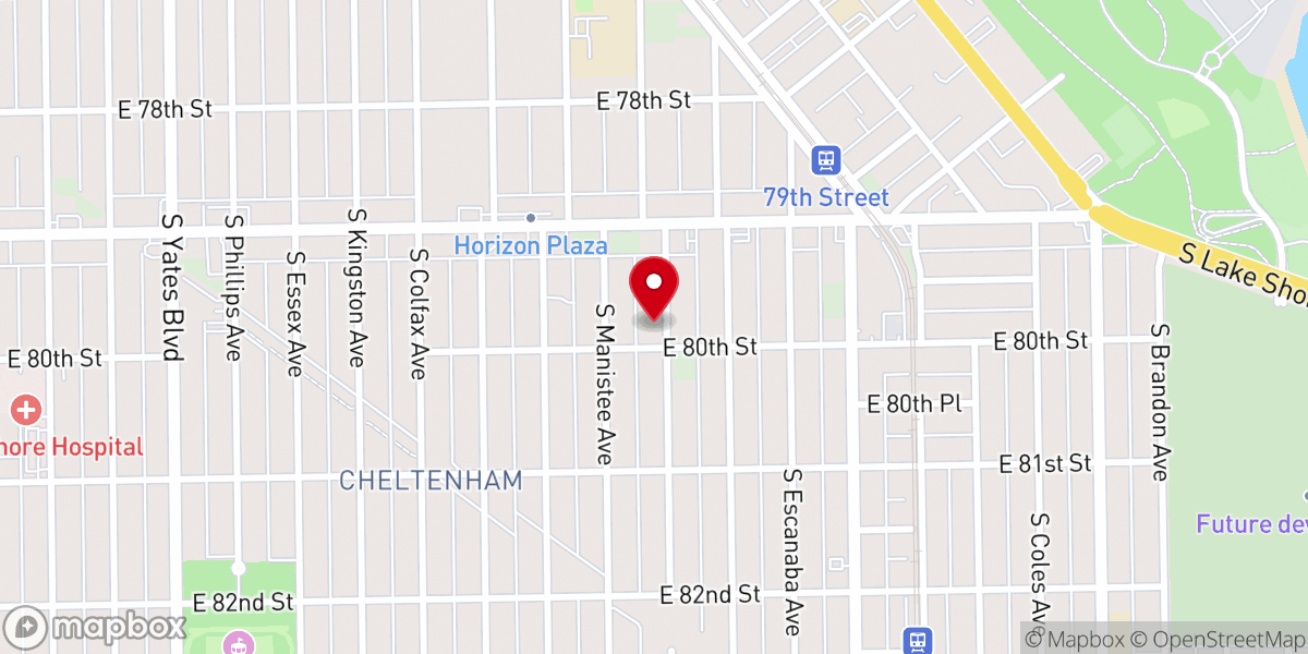 Map showing location of Robinson Chapel AME Church