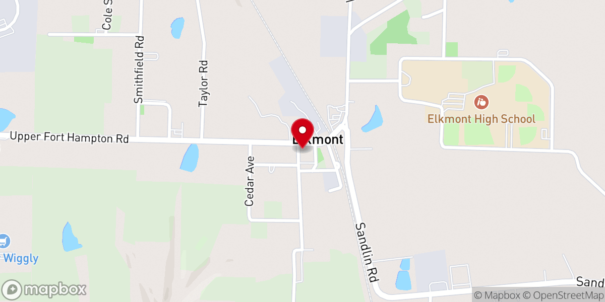 Map showing location of Elkmont Church of Christ