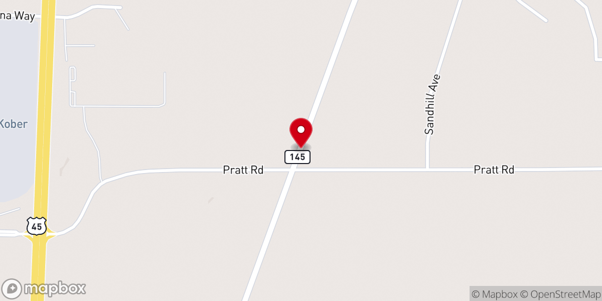 Map showing location of First Christian Church