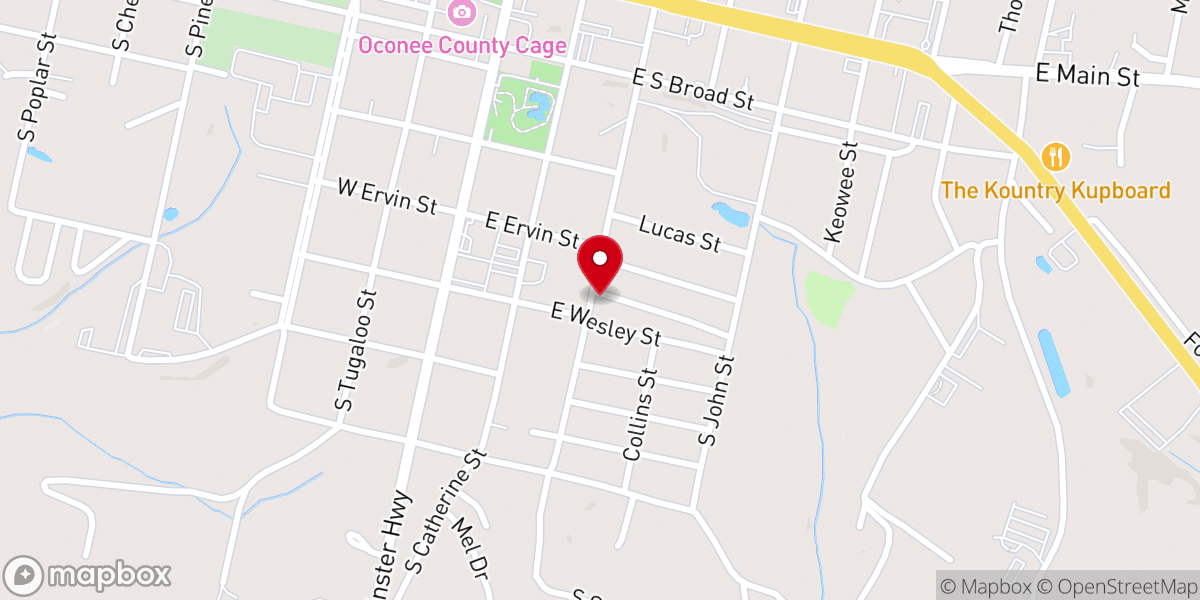 Map showing location of Walhalla Wesleyan Methodist Church