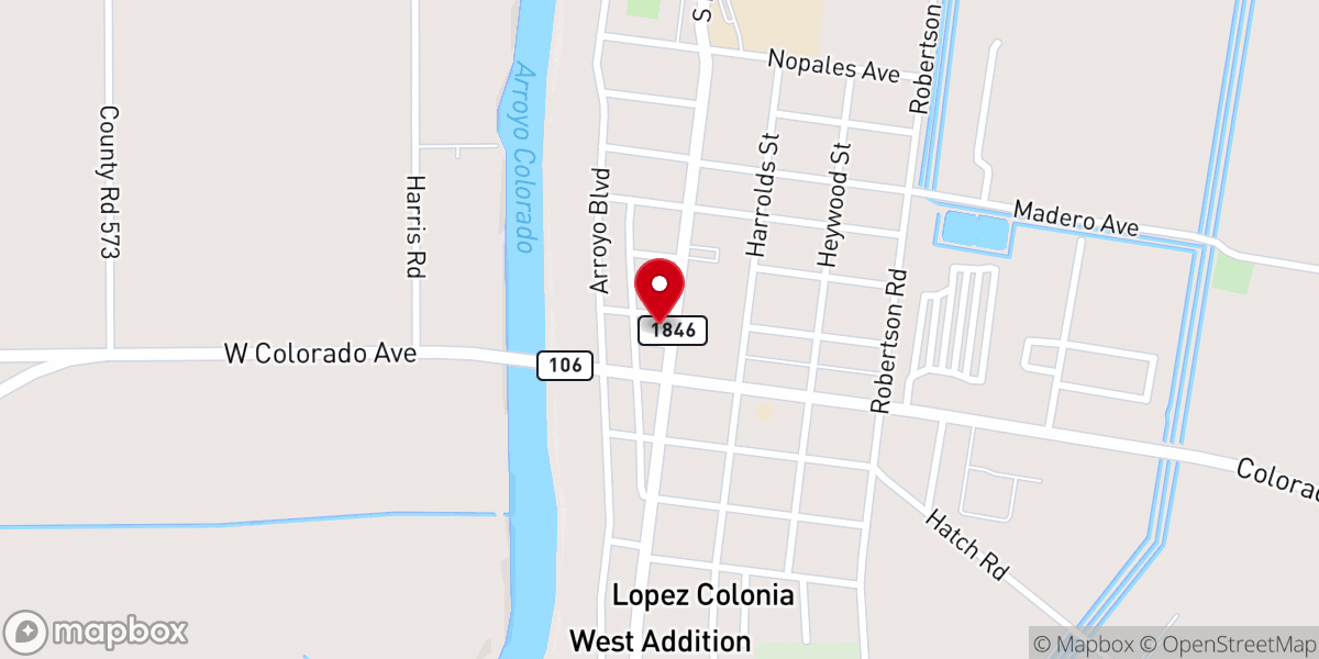 Map showing location of The BRIDGE Church - Rio Hondo