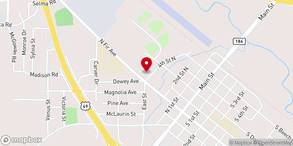 Map showing location of Macedonia Baptist Church