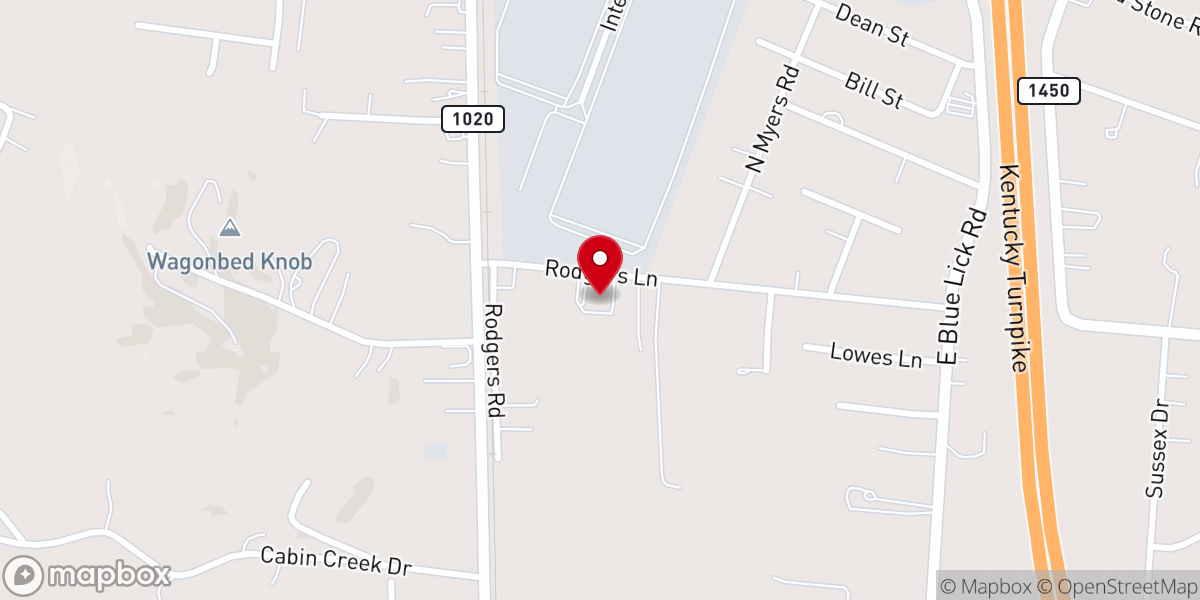 Map showing location of Calvary Holiness Church