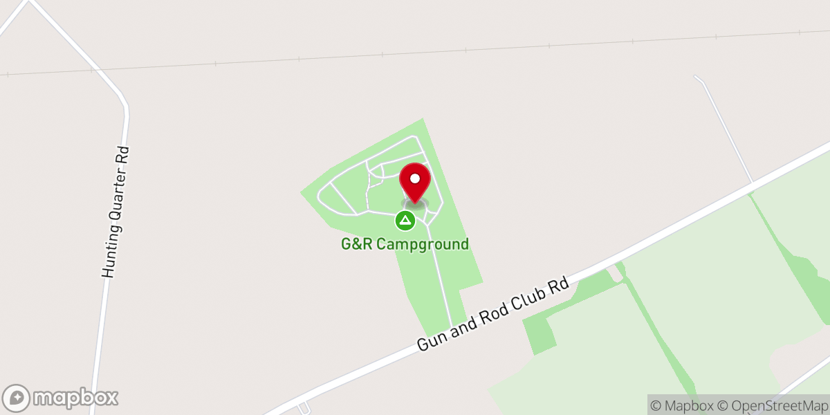 Map showing location of G & R Recreation Campground