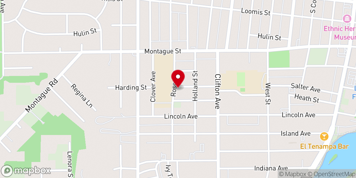 Map showing location of Mount Carmel Missionary Baptist Church