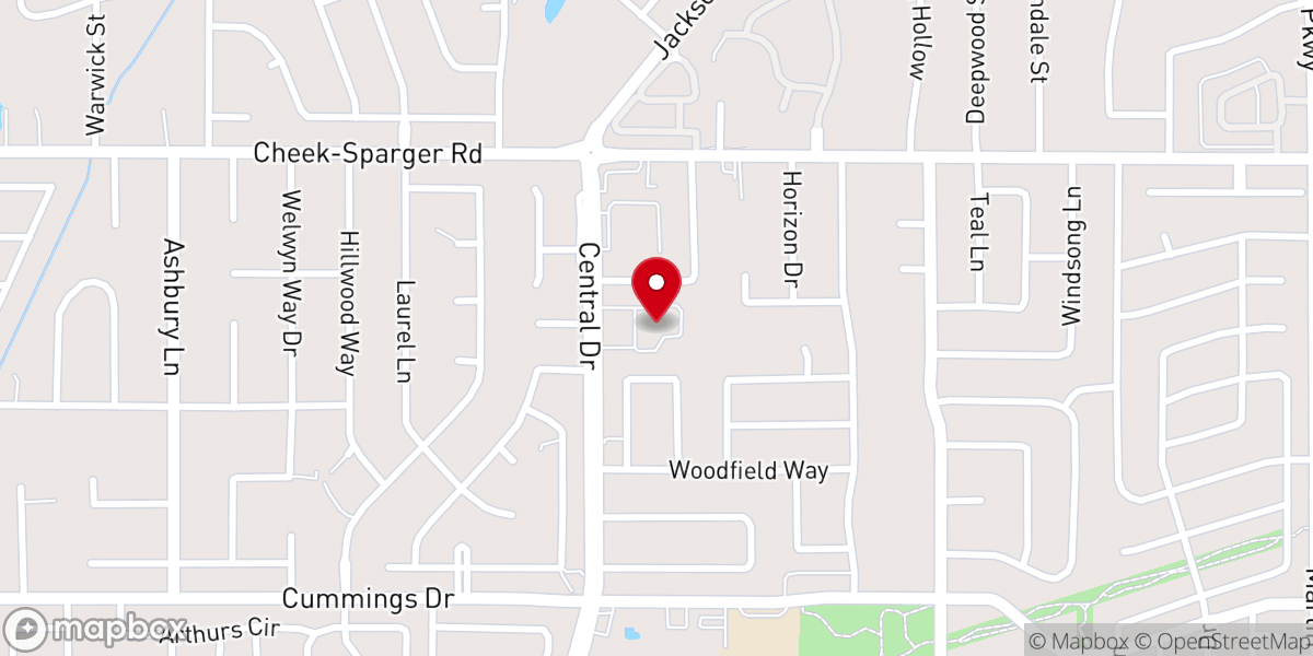 Map showing location of Bedford Chinese Baptist Church in TX 向榮華人浸信會