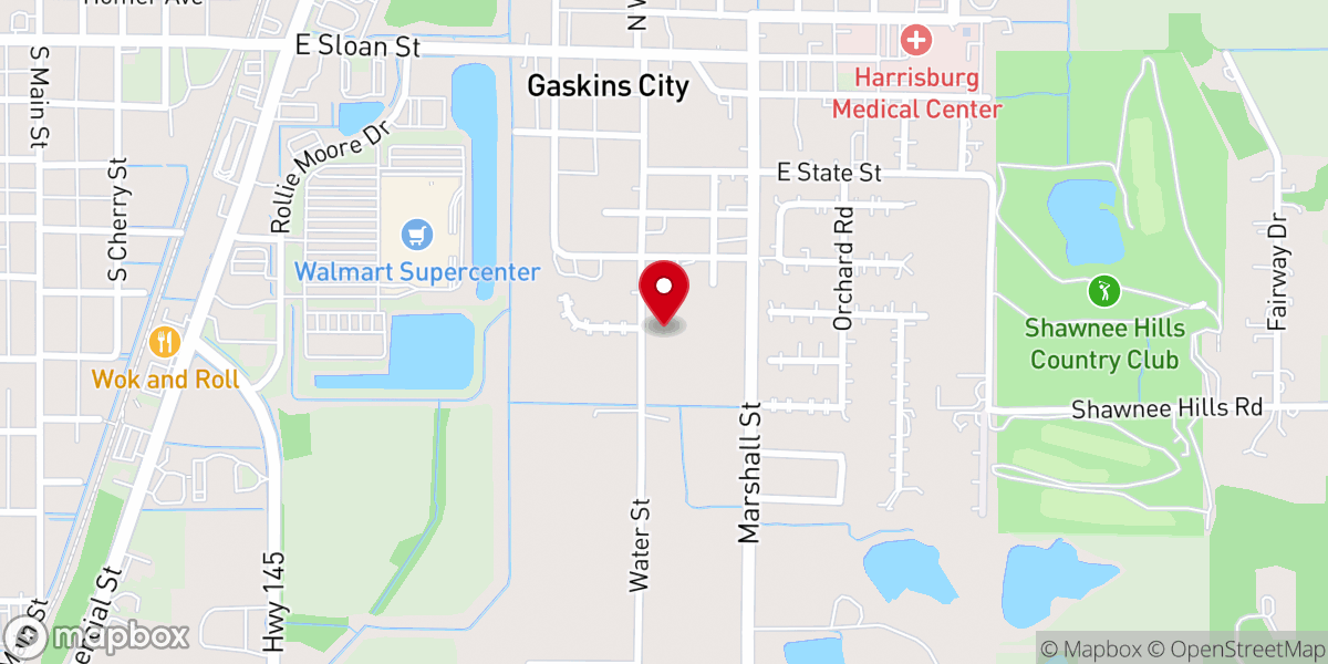 Map showing location of Gaskins City Missionary Baptist Church
