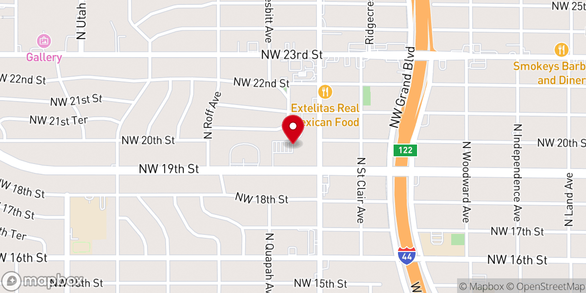 Map showing location of St Patrick's Catholic Church