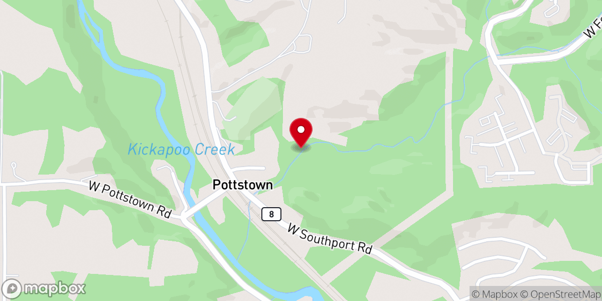Map showing location of Pottstown Presbyterian Church