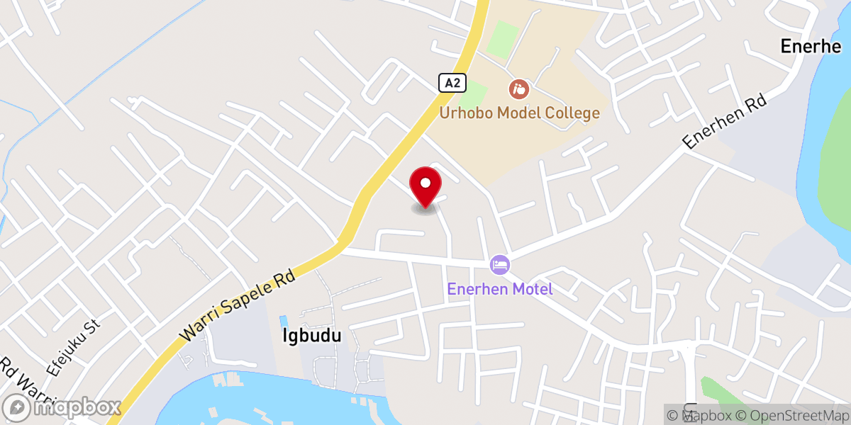 Map showing location of House On The Rock, Warri