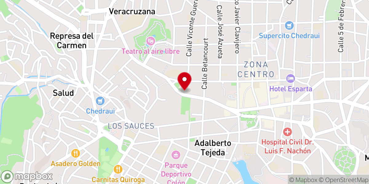 Map showing location of Vida Plena Xalapa - Primera Iglesia Bautista