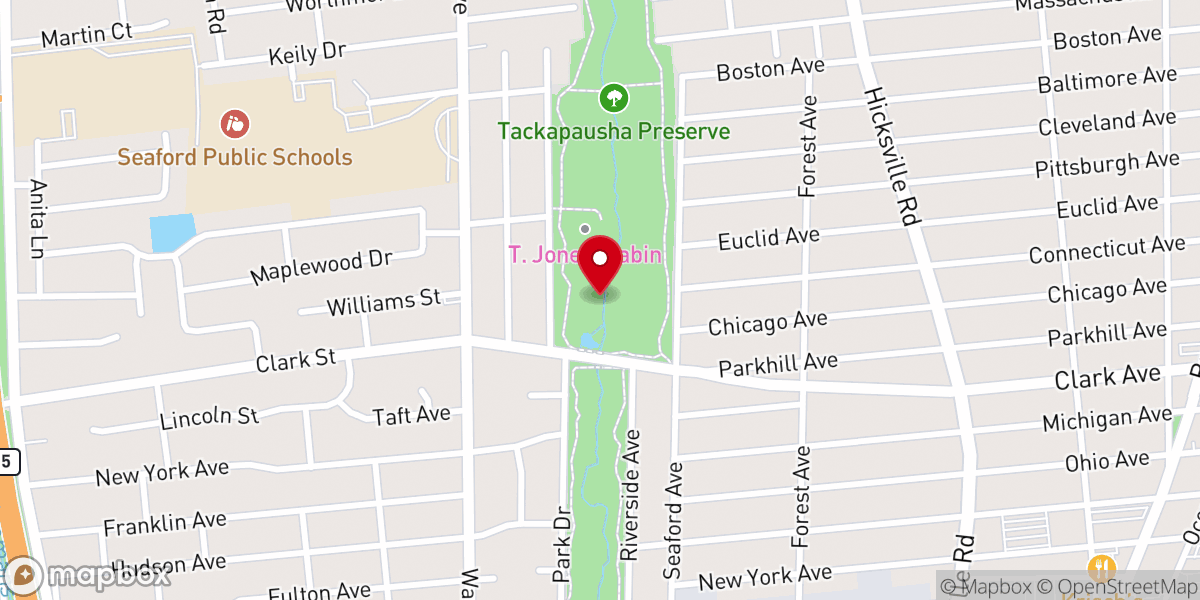 Map showing location of Tackapausha Nature Preserve