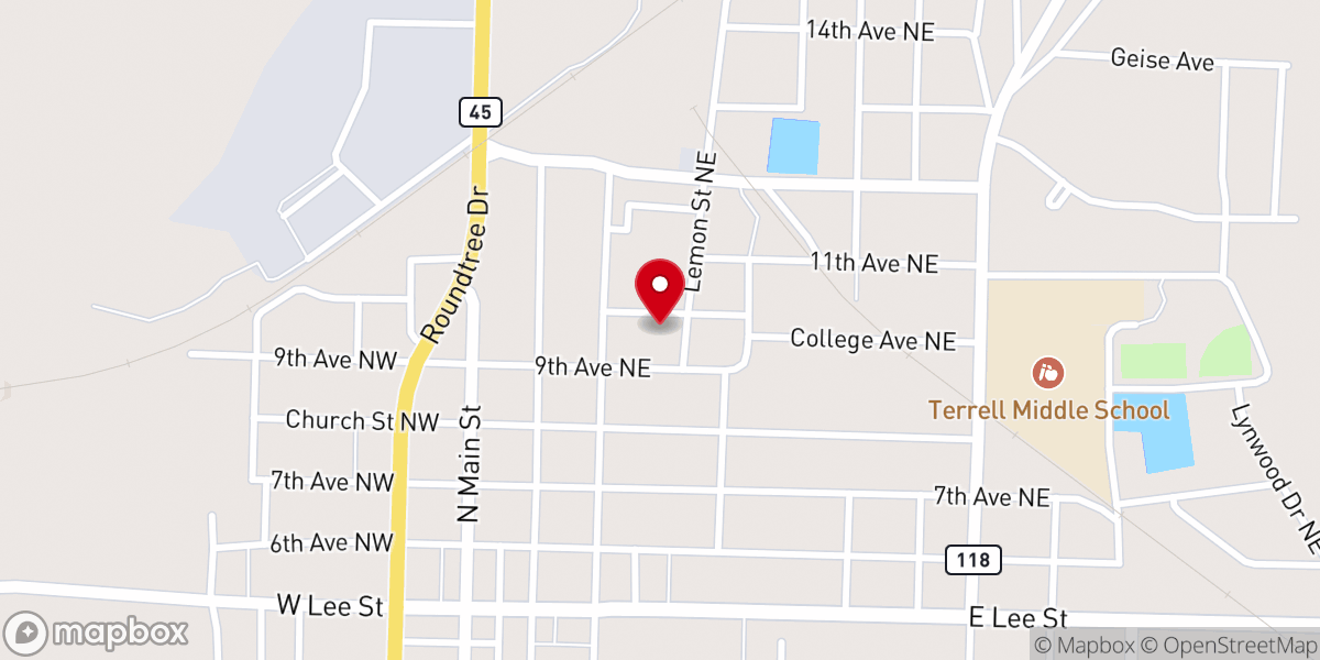 Map showing location of Church of God