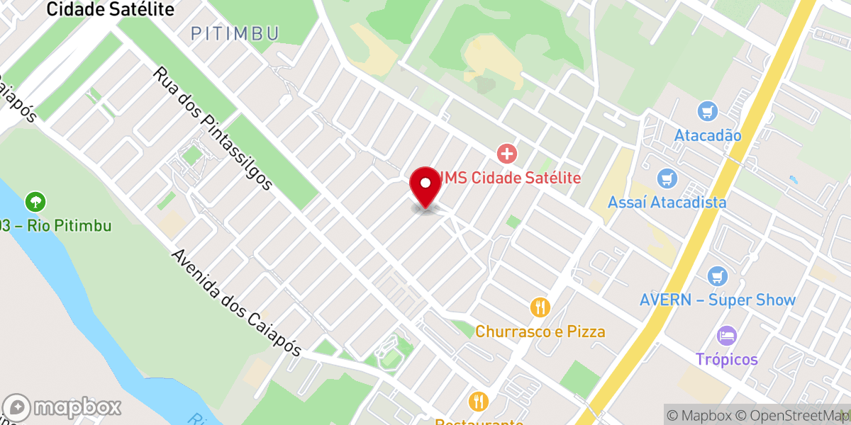 Map showing location of Igreja Batista Cidade Satélite