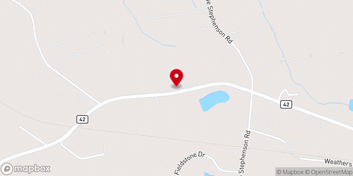 Map showing location of Macedonia Baptist Church