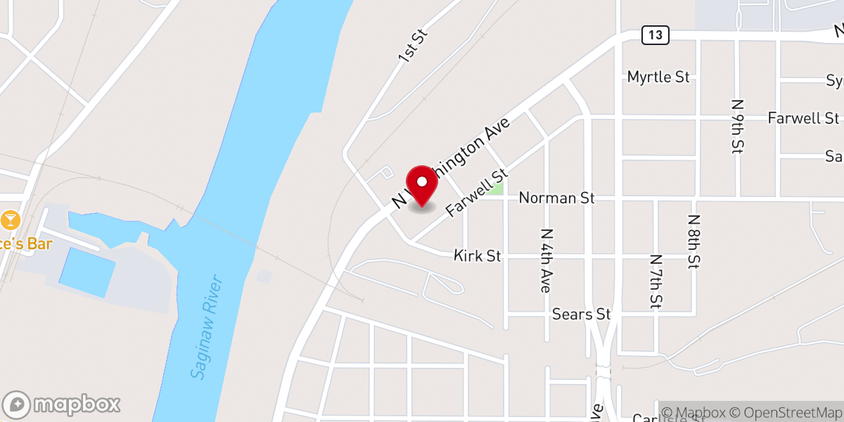 Map showing location of Christ Fellowship Baptist Church